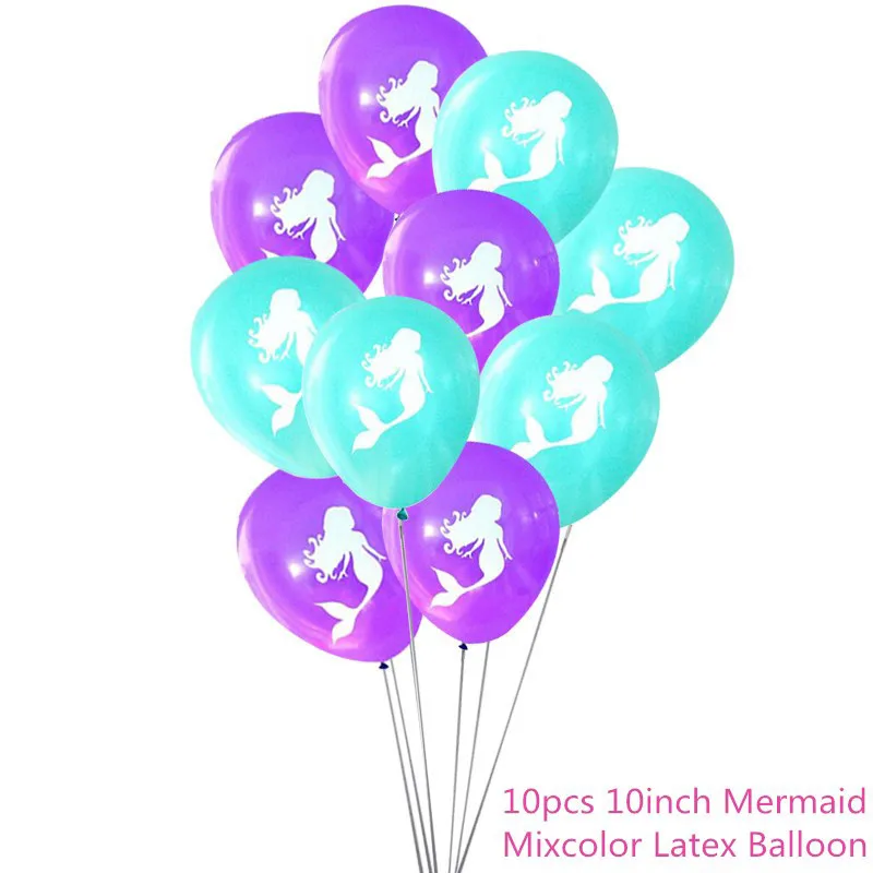 Chicinlife 10 шт./лот, реквизит для фотосессии с изображением русалки, дня рождения, вечеринки для девочек, сувениры для свадьбы, вечерние принадлежности для украшения - Цвет: Mixcolor