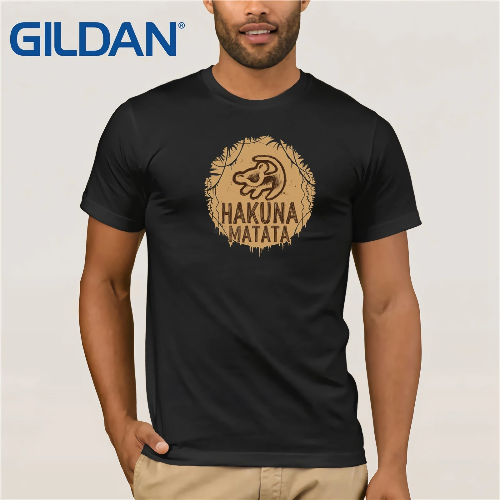 

Hakuna Matata No Worries The Lion King T-Shirts 2019 Summer Men's Short Sleeve T-Shirt