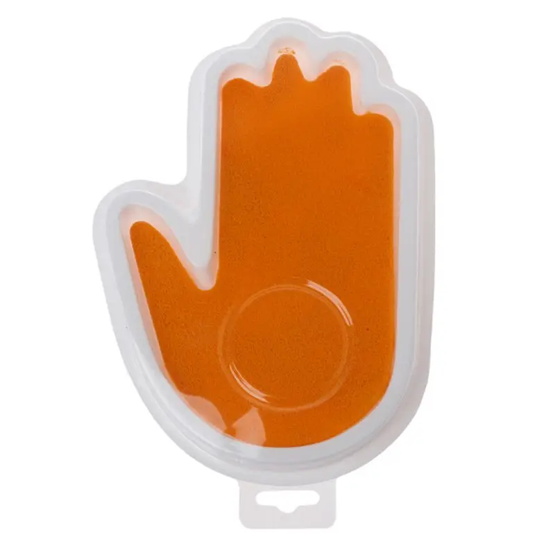 OOTDTY детский безопасный Печатный чернильный коврик безчернильный отпечаток руки комплект Keepsake производитель памяти сувенир новорожденный ручной отпечаток - Цвет: Orange
