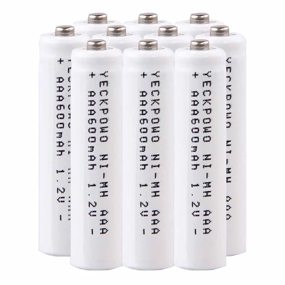 Lowest price 10 piece aaa battery 1 2v batteries rechargeable 600mah