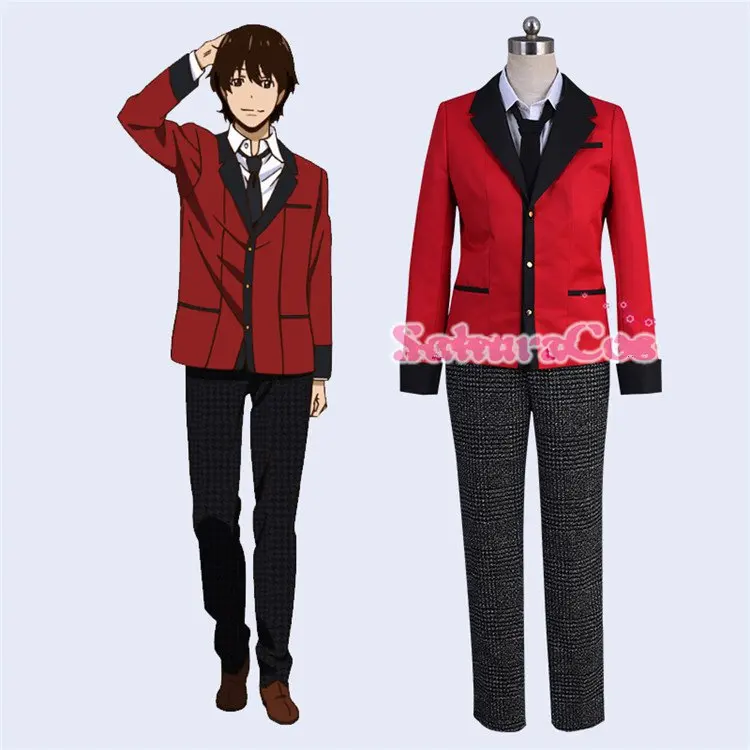 Beautiful Anime Manga Schoolgirl Wearing Plaid Red Skirt And Tie Pattern Of  Tartans, Black Long Stockings, School Bag In Shirt And Jacket In Full Body  With Different Poses. Cartoon Character In Japanese