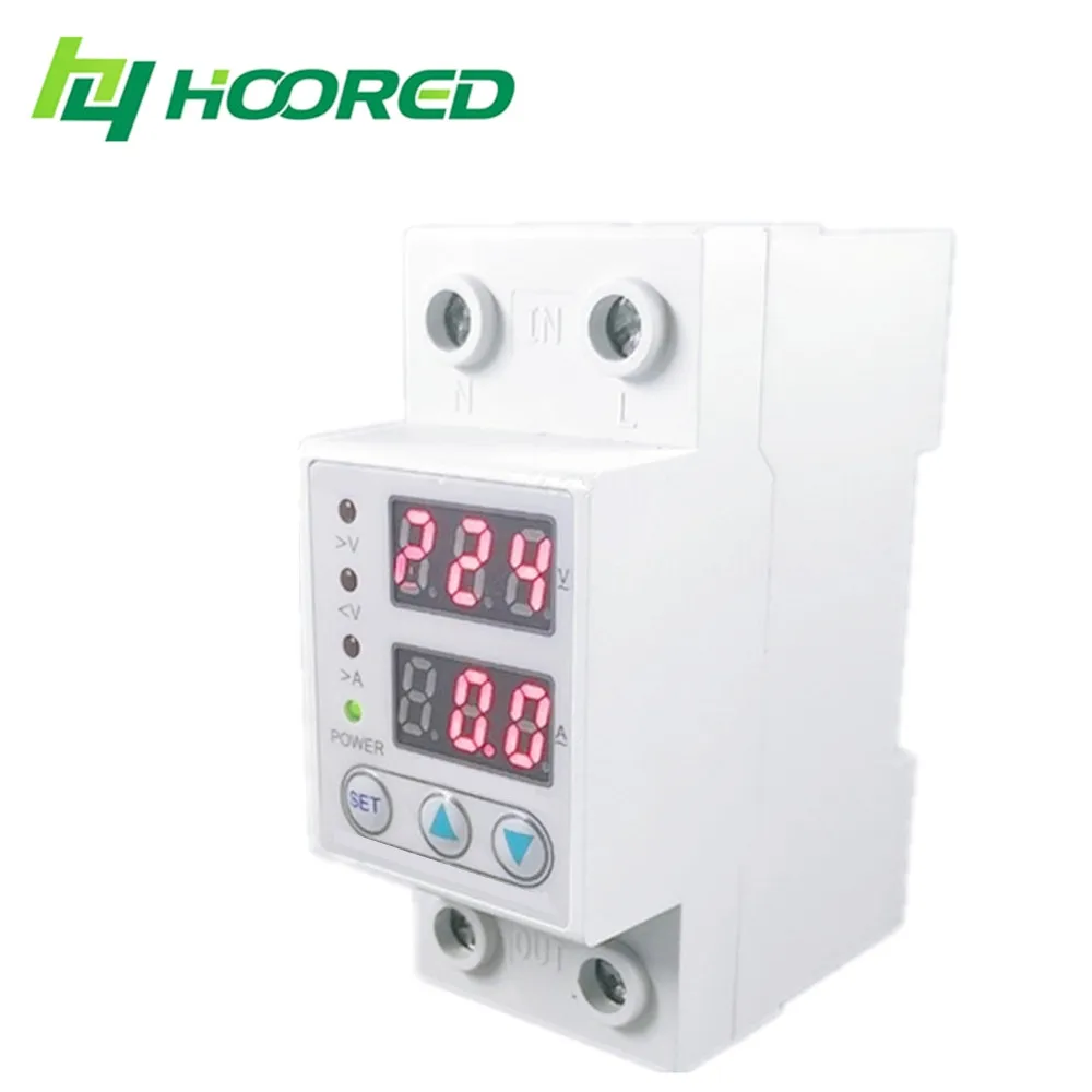 

63A 230V Voltage Protector Din rail adjustable under voltage protective device relay with over current protection