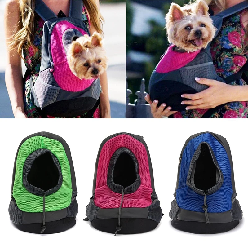Adjustable Shoulder Strap Pet Carrier Shoulders Back Front Pack Dog Cat
