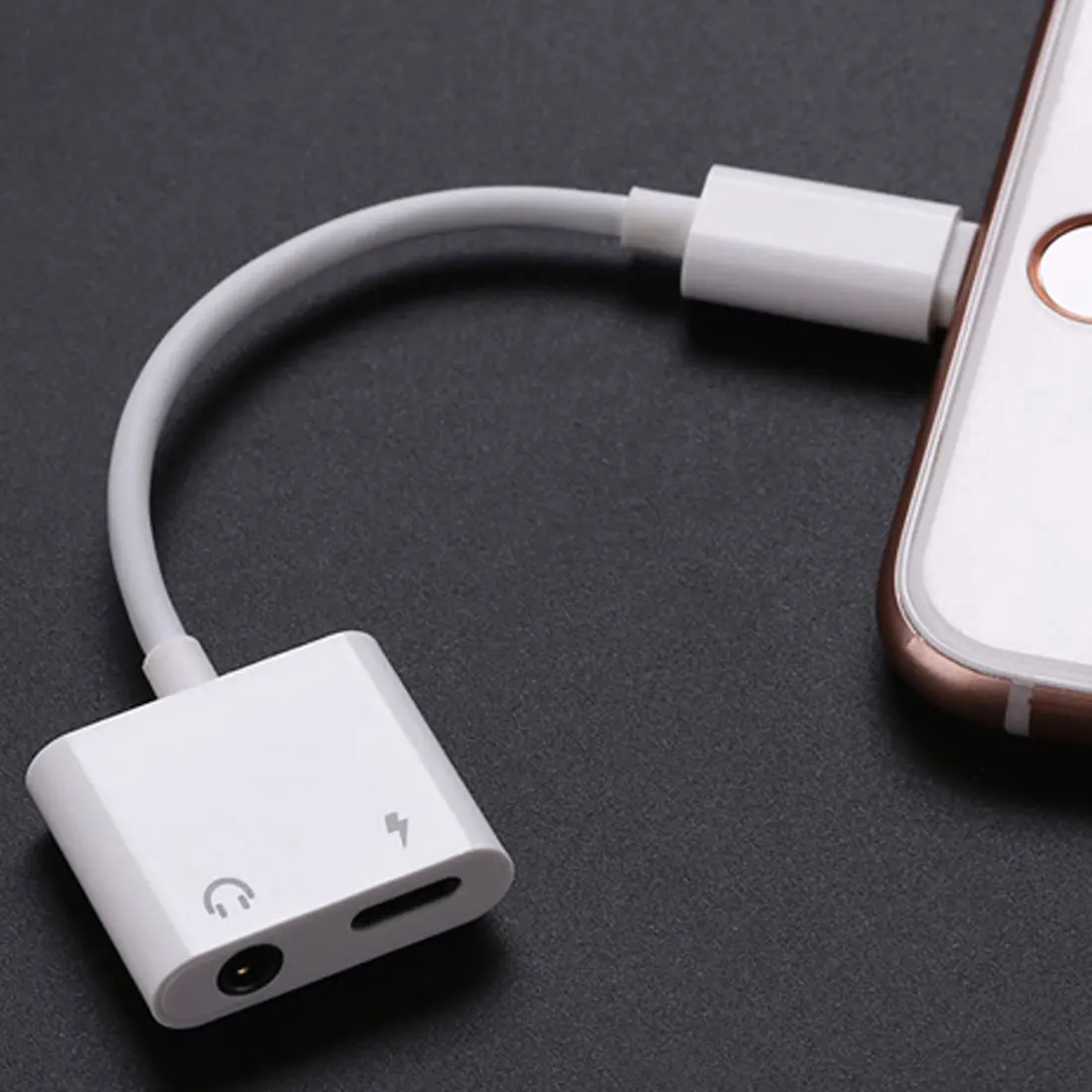 Koop Dubbele Jack 2 in 1 Opladen Audio Adapter voor iPhone 7 8 Plus X iOS12 Spelen Muziek Voor Hoofdtelefoon Audio lading Adapter Converter