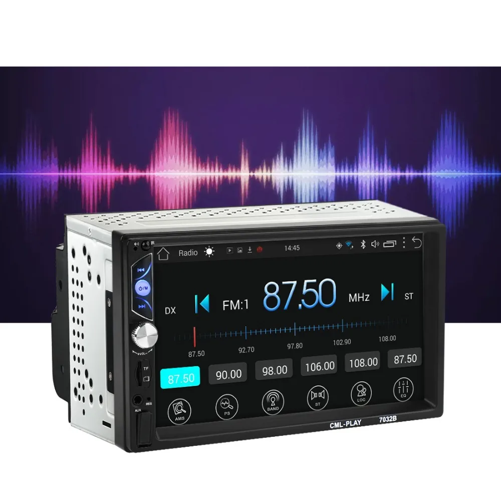 Clearance Threecar Android 6.0 Car Radio Stereo GPS Navigation Bluetooth USB SD 2 Din Touch Car Multimedia Player Audio Player Autoradio 10
