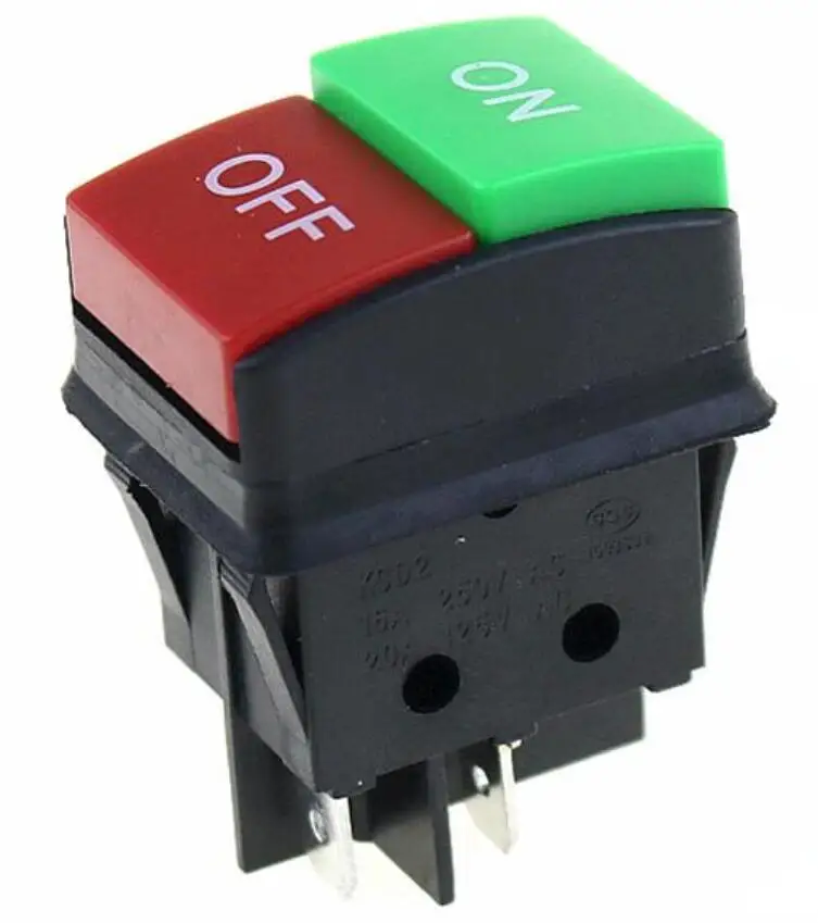 Переключатель формы корабля KCD4 4Pin вкл./выкл. 14A/16A/125/250 в красный зеленый