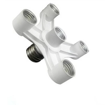 

5 in 1 E27 to E27 Base Socket Splitter LED Light Lamp Bulbs Socket E27 LED Ceiling Light Sockets Lamp Holder