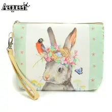 2017 New Women Make Up Bags Flower Floral Canvas Zipper Cosmetic Case Simple Casual Girls Lady Pouch Storage Travel Organizer