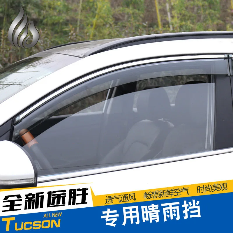 

High-quality ABS Sunny rain special modified window weather rain eyebrow For Hyundai Tucson 2015 2016 2017 2018 Car-covers