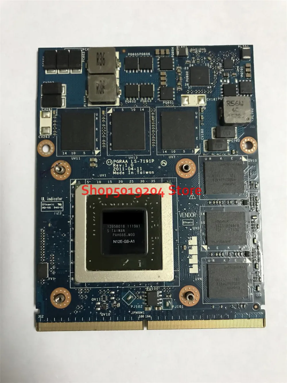 wonderful  PGRAA LS-7191P GTX 560M GTX560M 1.5GB DDR5 vga graphic card FOR toshiba x770 x775 laptop N12E-GS-A1