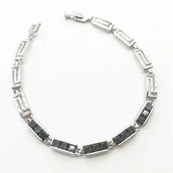 

Free Shipping Rainbow Mystic color white White Gold color & Silver Women's Bracelet Free shipping