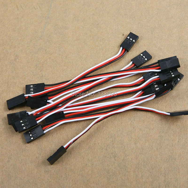 10pcs 10cm Servo Extension Lead Wire Cable Male To Male Kk Mk Mwc Flight Control Board For Rc