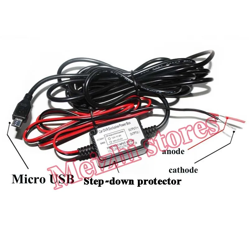 

Micro USB Car Hard Wire Kit for Mini 0803 & 0805 & 0806 & Other Camera Dashcam
