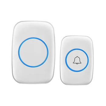 

US EU UK Plug Wireless Waterproof Doorbell 1 Button 2 Receiver 300M Remote Control Smart Cordless Home Door Bell