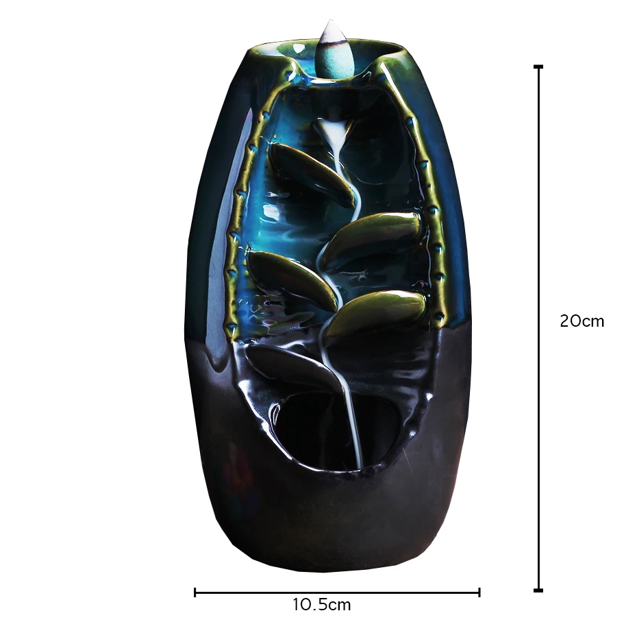 Новая горелка для благовоний с обратным потоком благовония Керамические ремесла благовония диффузор для дома офиса горная речка ручной ладан держатель
