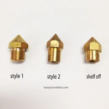 5pcs each lot 0.4mm Long Brass Nozzle /Extruder DIY CreatBot FDM Printer Accessories/Parts Large extruder head