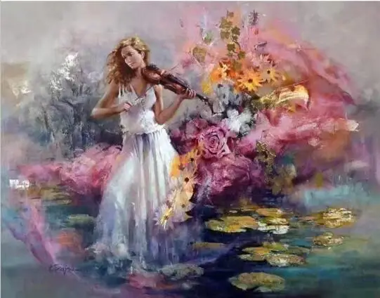 Ты соткана из цветов. Художник chatchawan rodklongtan. Картина "розы". Ты соткана из цветов. Счастье живопись.