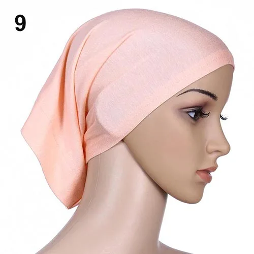Исламский мусульманский женский головной платок хлопковый платок хиджаб крышка головной убор 6YOB - Цвет: Khaki