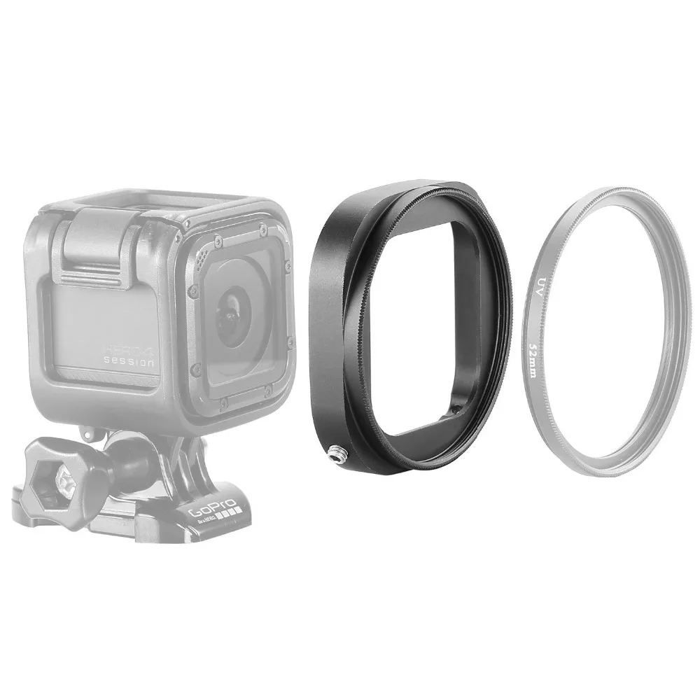 Neewer Aluminum Alloy 52mm Lens Filter Adapter Ring For Gopro Hero 4 Session With A Hexagonal Screwdriver And A Keeper Leash Black Accessory Kits Ac Electronics Photo Neewer Aluminum Alloy 52mm Lens Filter Adapter Ring For Gopro Hero 4 Session With A Hexagonal Screwdriver And A Keeper Leash Black Accessory Kits Ac Electronics Photo