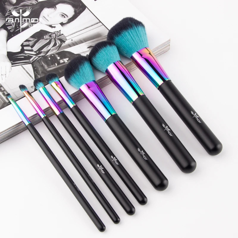 

Anmor Rainbow Makeup Brushes 1PCS Wooden Foundation Cosmetic Eyebrow Eyeshadow Brush Make up Brush Kit Set Tool Pincel Maquiagem