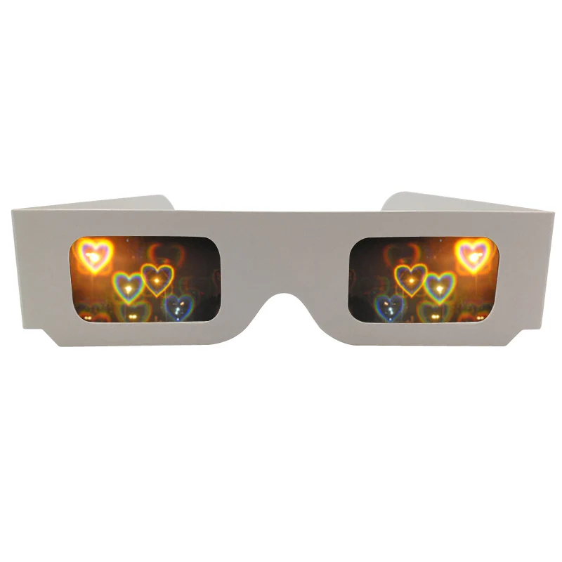 Grades de Difração Óculos para Fogos de Artifício Mostra do Laser 50x de Papel Barato Quadro Espirais Linhas 3d Íris Edm Rave Prismas – 13500