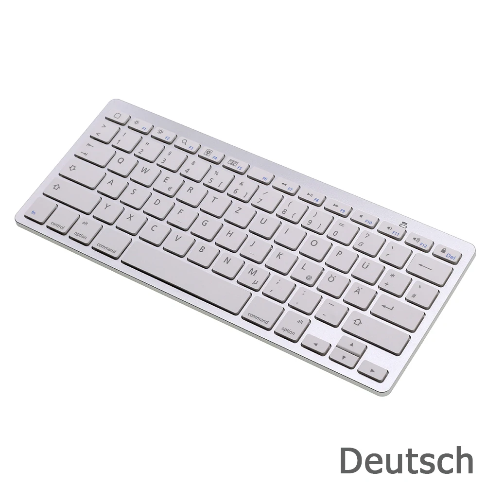 

German (Deutsch) Bluetooth Keyboard for iPad Pro, iPad Air, Android Tablets, Mini Wireless Keyboard for Laptop, Surface