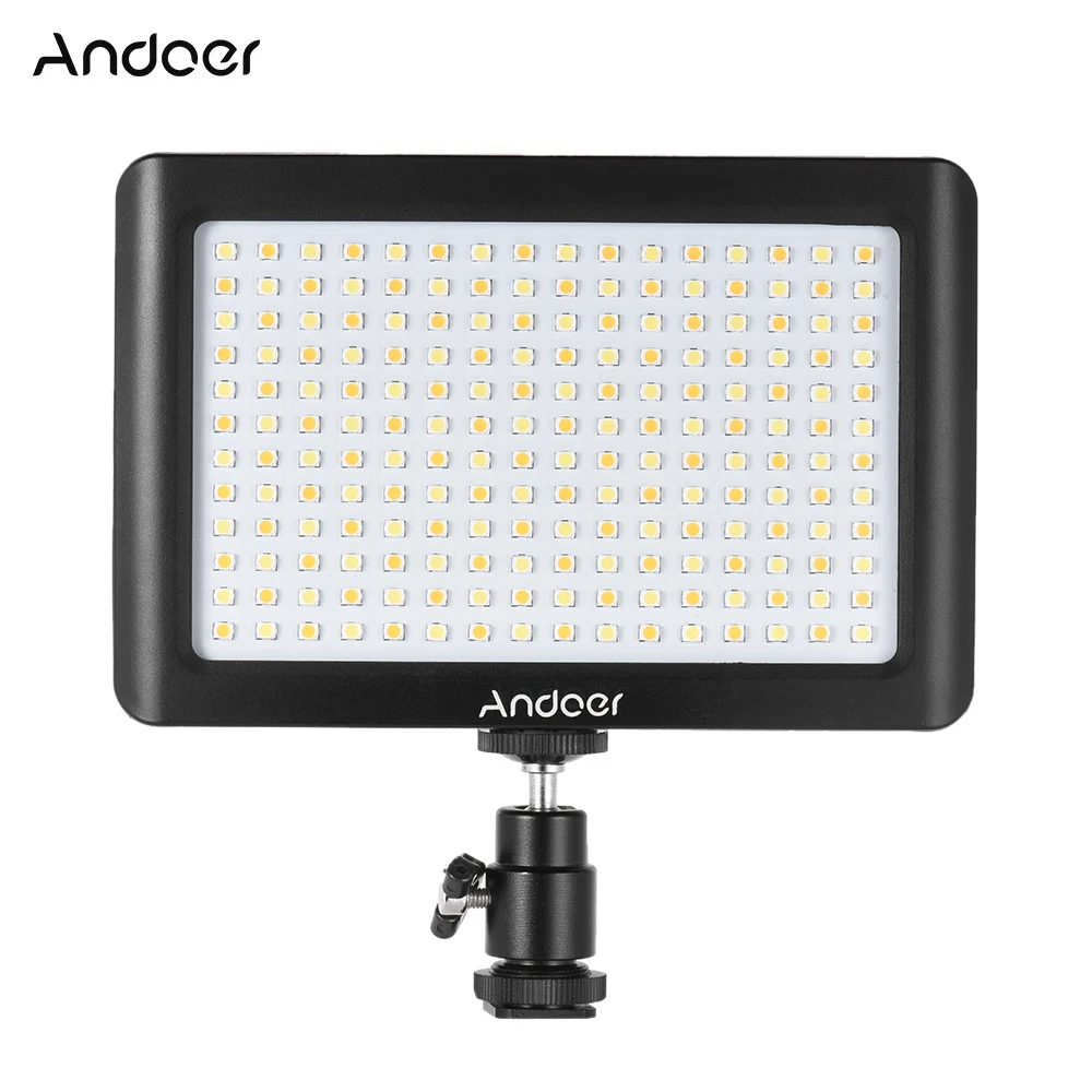 

Andoer Mini Studio Video Photography LED Light Panel Lamp 3200K/6000K 192pcs Beads for Canon Nikon DSLR Camera DV Camcorder