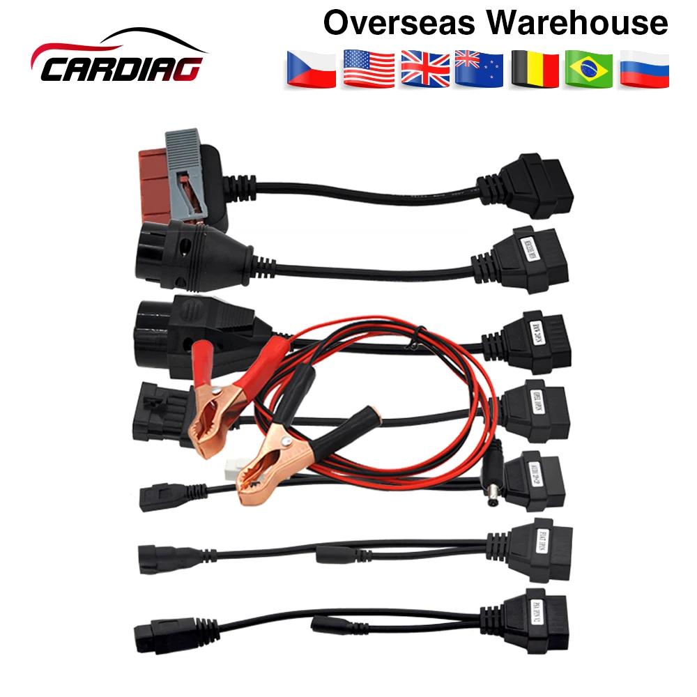 

Full set 8 car Cables for CDP TCS PRO Car Cables for Multidiag pro MVD Auto OBD2 Diagnotic tool code reader Free Shipping