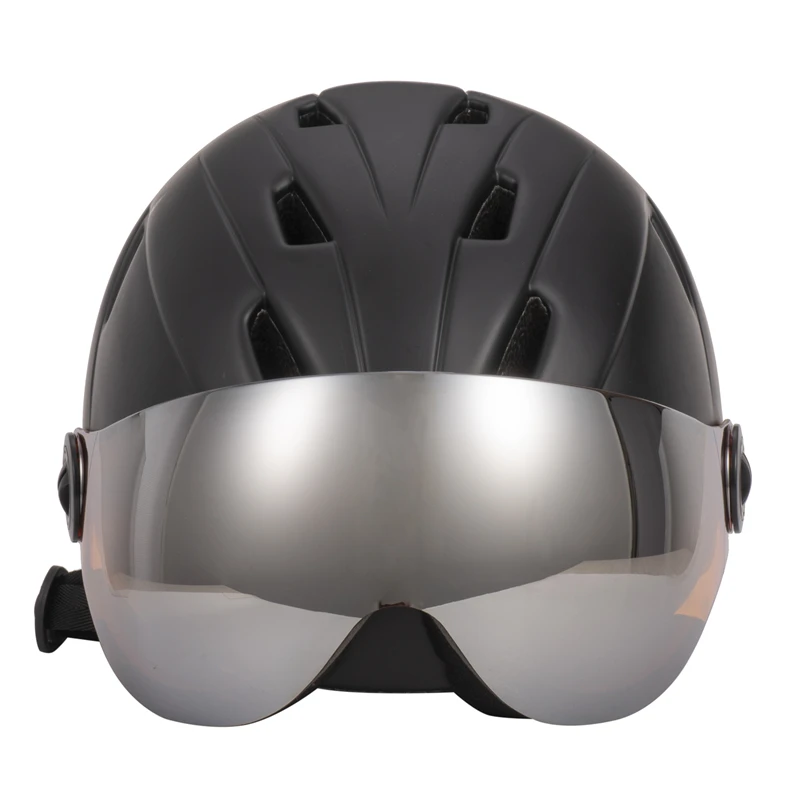 Высокое качество цельный лыжный шлем с Goggle полупокрытые лыжные шлем очки CE Спорт на открытом воздухе сноуборд шлем черный