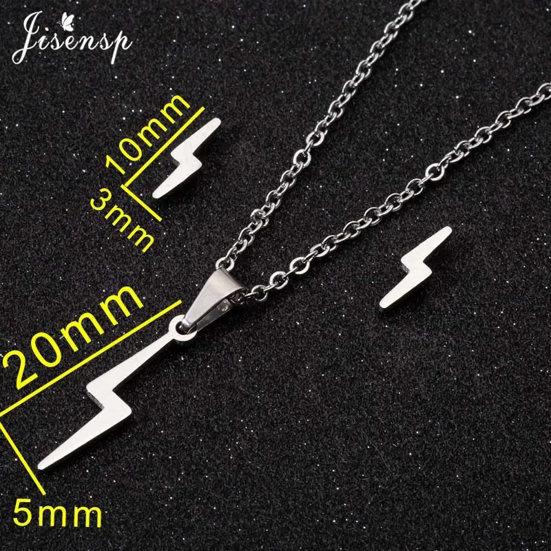Jisensp Stainless Steel Butterfly Wedding Bridal Jewelry Sets for Women Cactus Pendant Necklace Heart Earring Set joias feminina