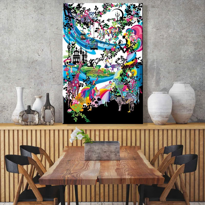 

paint by number art painting by numbers animation Animal Be riotous with colour Living room decorative hanging pictures manual