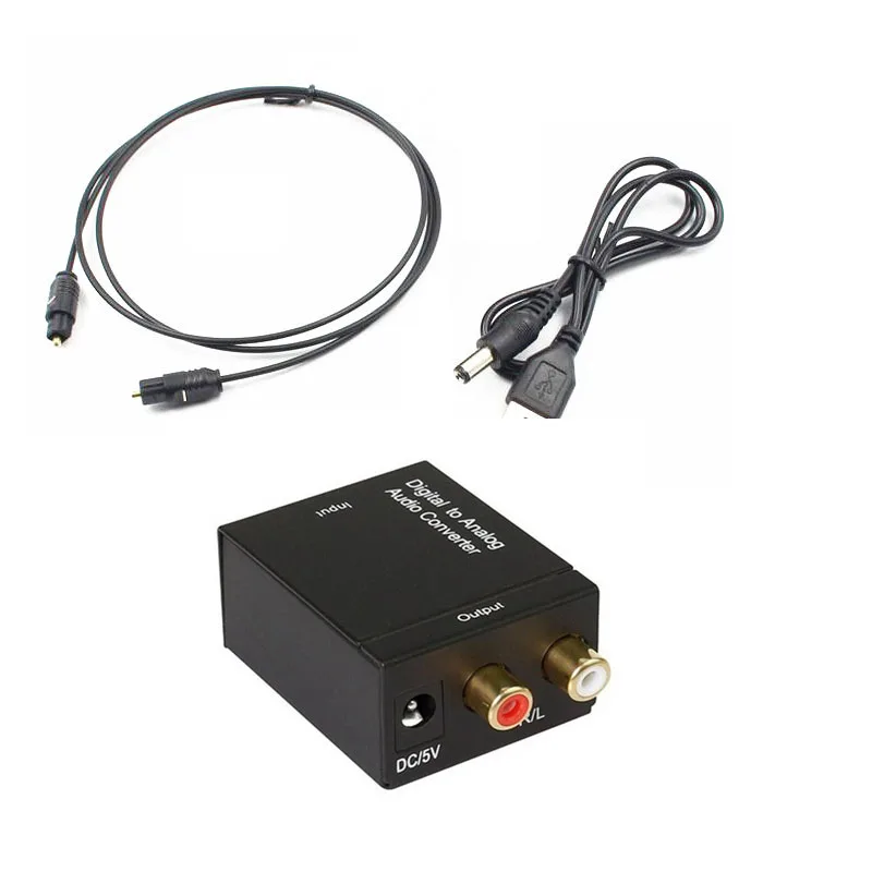 Цифро-аналоговый Caoxial конвертер декодер аналоговый в цифровом ЦАП Декодер волоконный коаксиальный RCA сигнал в аналоговый L/R аудио адаптер