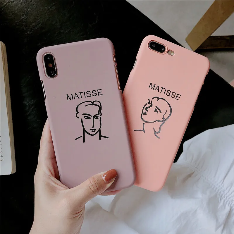 Tzomsze Cute Letter Fashion Phone Case For iPhone 6 6S 7 8 Plus X XS XR MAX Cases 7plus 8plus Luxury matte Hard Back Cover | Мобильные