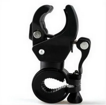 

By DHL 50pcs Latest Omnipotent Plastic Bike LED Flashlight Torch Bracket Holder Mount Front Light Lamp Clip for Bicycle