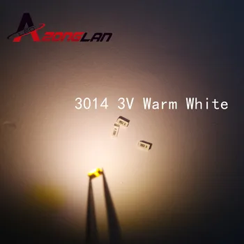 

4000pcs 3014 SMD LED Chip Warm White Ultra Bright 0.1W 10-12LM 30mA 3V Surface Mount Chip Light Emitting Diode Lamp SMD LED Bead