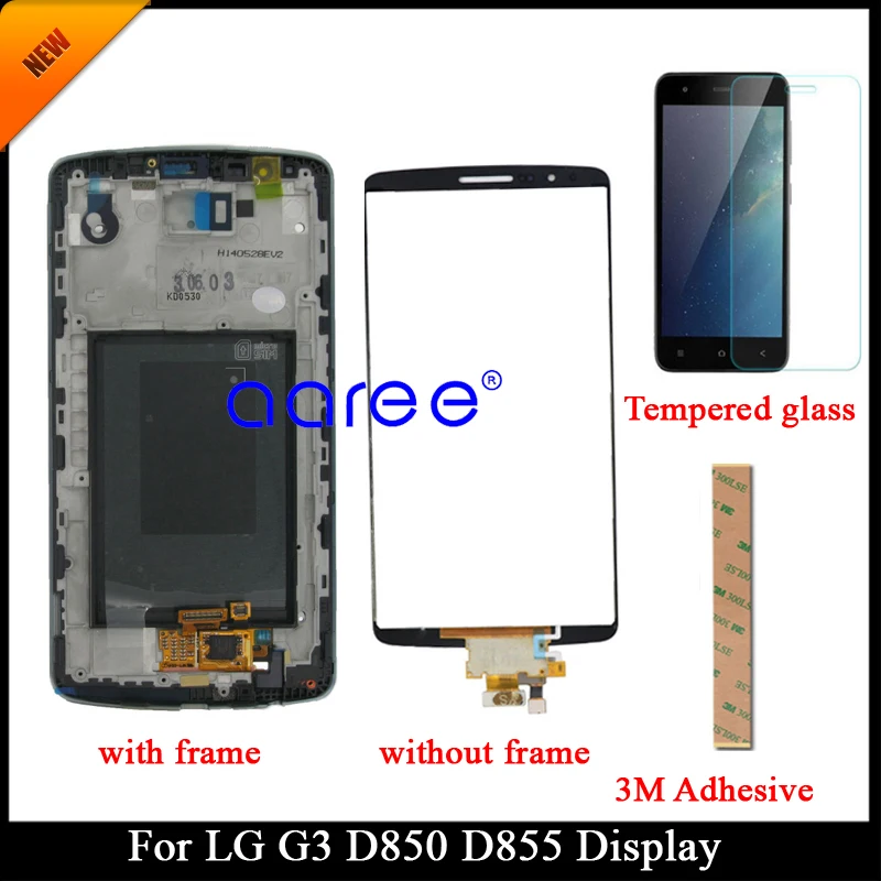 100% протестированный ЖК-дисплей для LG G3 D850 LCD D855 дисплей ЖК-экран сенсорный