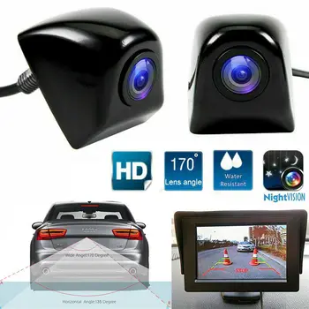 

Car Night Vision Rear View Reversing Backup HD Waterproof Oval IR Camera 170°