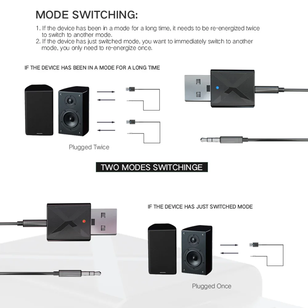 Беспроводной Bluetooth 5 0 аудио приемник передатчик Mini USB 3 мм 2 в 1 адаптер для ТВ