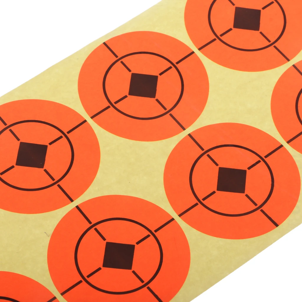 500pcs Paper Target Shooting Hunting Archery Accessories Arrow Recurve Target High Visibility Orange Targets Stickers