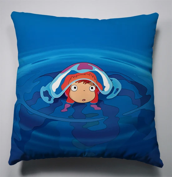 

Anime Manga Ponyo on the cliff Pillow Pillow 40x40cm Pillow Case Cover Seat Bedding Cushion 006