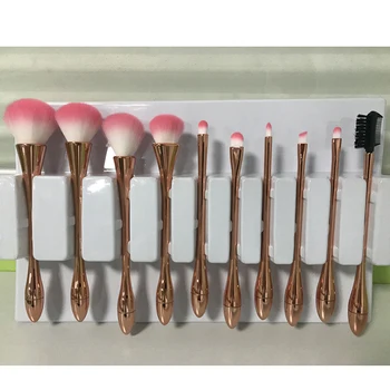 

10PC Goblet Shaped Makeup Brush Set Powder Foundation Cosmetic Brushes Maquiagem Small Waist Shape Concealer Contour brush
