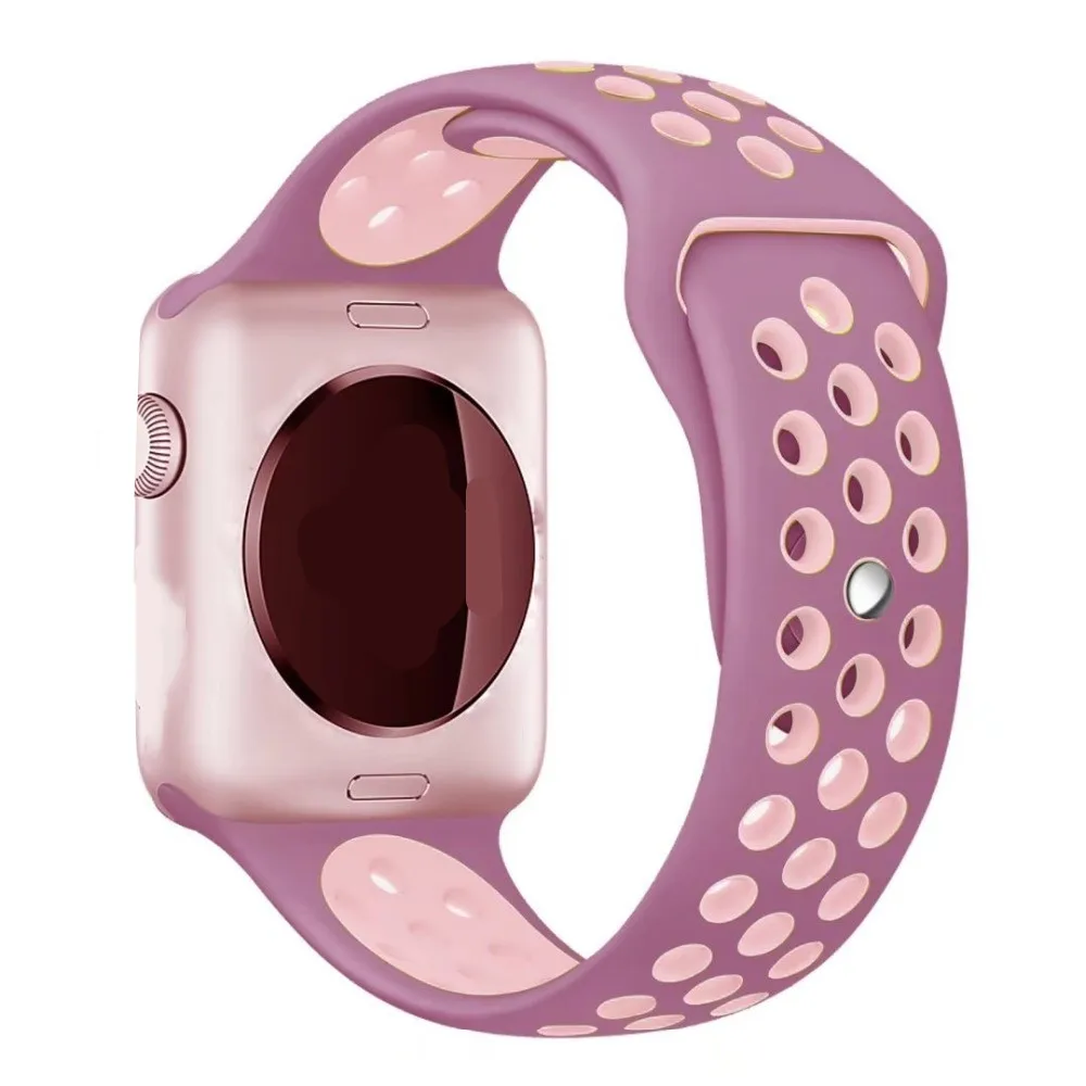 Спортивный ремешок для часов серии 4 3 2 1 Edition iwo 5 6 7 Apple Watch мягкий силиконовый iwatch 38