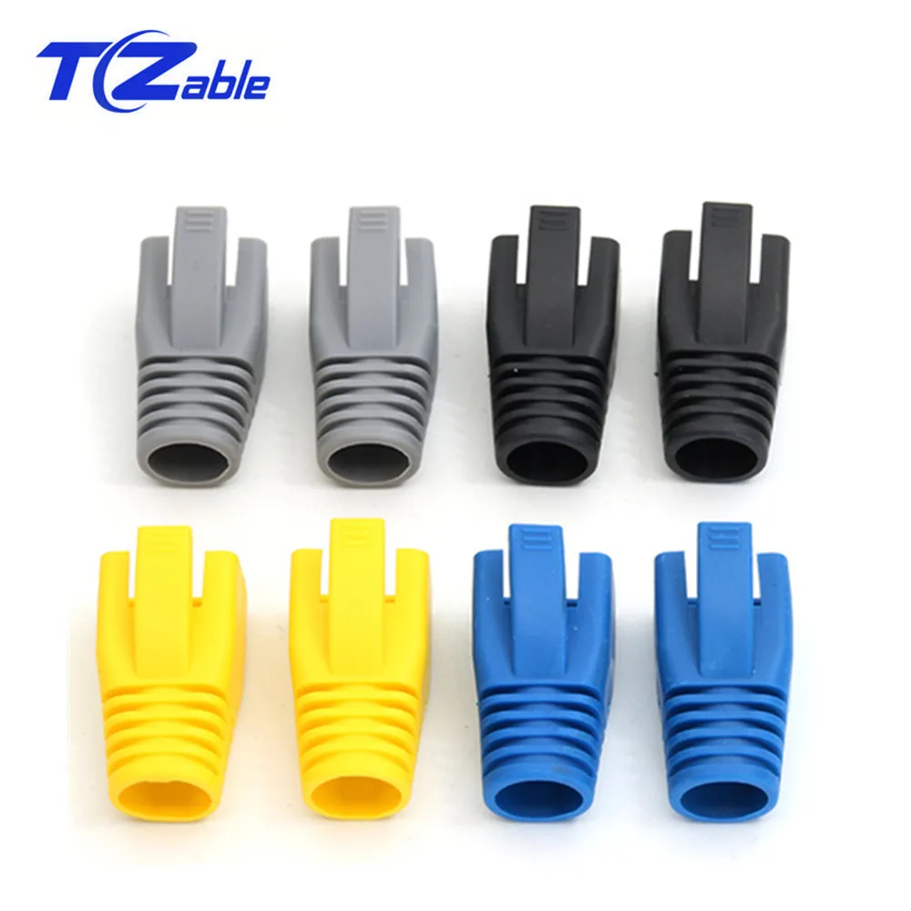 

RJ45 Caps Protective Case Cat6a Cat7 RJ45 Sheath Network Ethernet Cable Connectors Cat7 Color TPU Protective Sleeve Bush