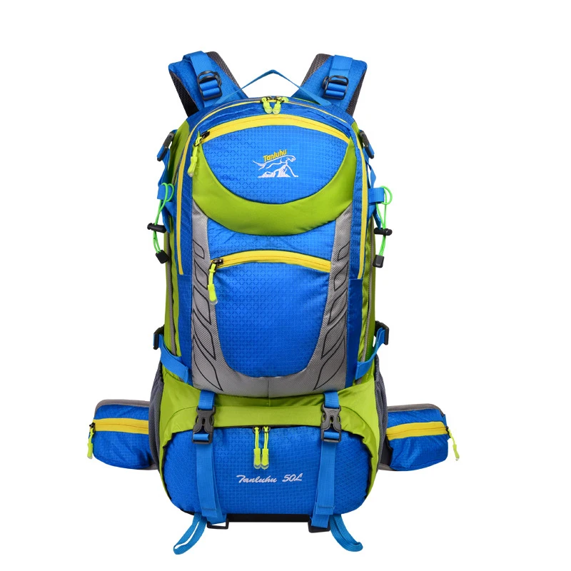 Free Ship 50L Nice Backpacks Waterproof Nylon Travel Mountaineering Bag
