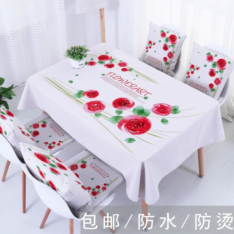 

Printed tablecloth home digital table cloth flower series wedding cloth waterproof antifouling hotel cloth wholesale