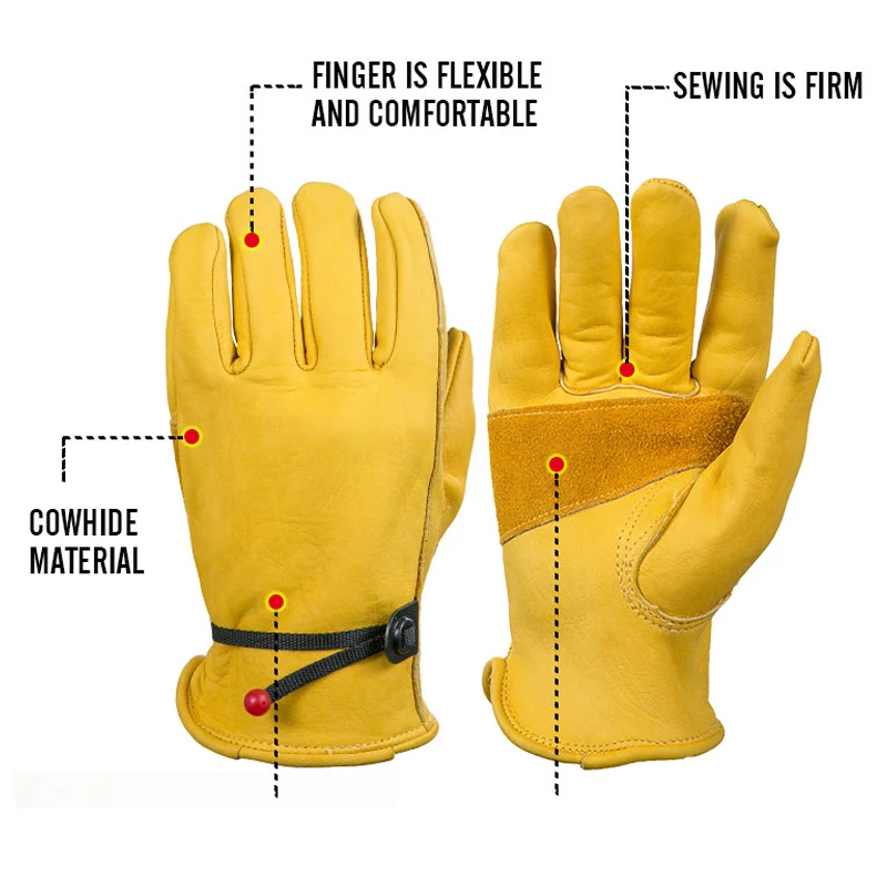 OZERO New Men's Work Driver Gloves Cowhide Leather Security Protection Wear Safety Working Welding Warm Gloves For Men 0003 OZERO New Men's Work Driver Gloves Cowhide Leather Security Protection Wear Safety Working Welding Warm Gloves For Men 0003