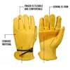 OZERO New Men's Work Driver Gloves Cowhide Leather Security Protection Wear Safety Working Welding Warm Gloves For Men 0003 ► Photo 2/6