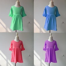 Детское элегантное торжественное платье детские хлопковые трикотажные платья с рукавом 3/4 детское платье с рукавом «три четверти» варианты дизайна детских платьев