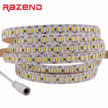 

Ultra Bright SMD 3014 LED Strip with DC connector plug 204LED/m DC12V Cold Warm White Waterproof Flexible LED Tape Light 5m