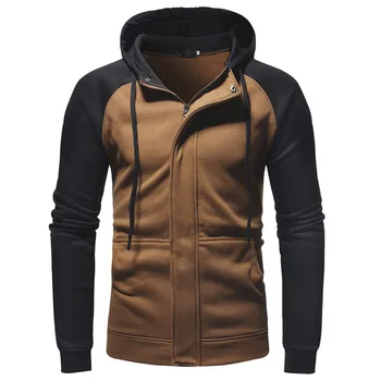 

Casual Open Zipper Hooded Sweatshirt Men Spring Autumn Fashion Slim Hoodies Sweatshirts Male England Style